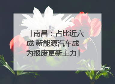 南昌：占比近六成 新能源汽车成为报废更新主力