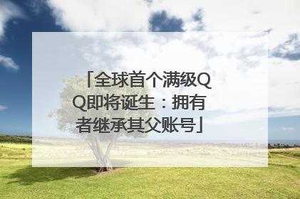 全球首个满级QQ即将诞生：拥有者继承其父账号