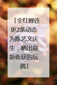 全红婵连更2条动态为陈艺文庆生，晒出最新收获的玩偶