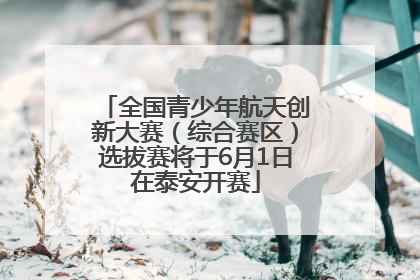 全国青少年航天创新大赛（综合赛区）选拔赛将于6月1日在泰安开赛