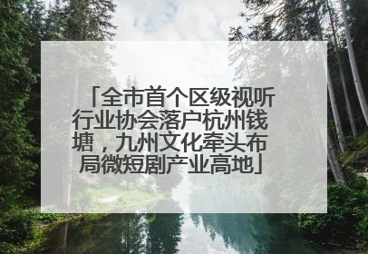 全市首个区级视听行业协会落户杭州钱塘，九州文化牵头布局微短剧产业高地