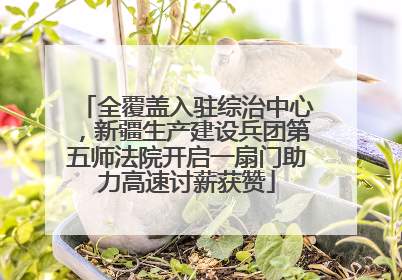 全覆盖入驻综治中心，新疆生产建设兵团第五师法院开启一扇门助力高速讨薪获赞