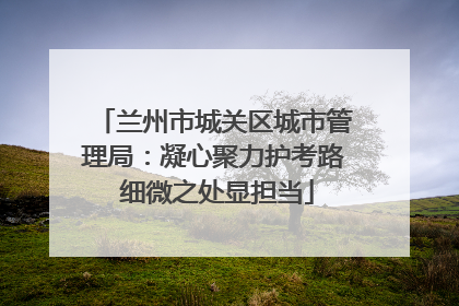 兰州市城关区城市管理局：凝心聚力护考路 细微之处显担当