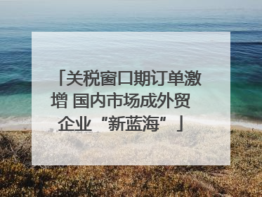 关税窗口期订单激增 国内市场成外贸企业“新蓝海”
