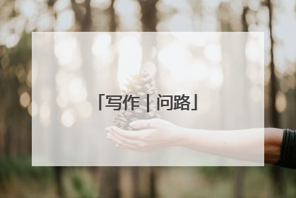 写作｜问路
