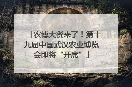 农博大餐来了！第十九届中国武汉农业博览会即将“开席”