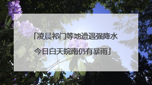 凌晨祁门等地遭遇强降水 今日白天皖南仍有暴雨