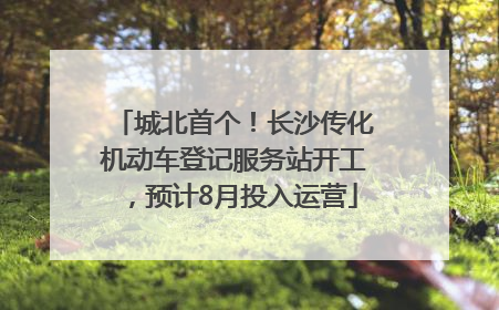 城北首个！长沙传化机动车登记服务站开工，预计8月投入运营