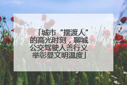 城市“摆渡人”的高光时刻，聊城公交驾驶人善行义举彰显文明温度