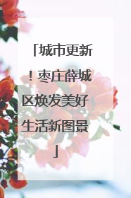 城市更新！枣庄薛城区焕发美好生活新图景