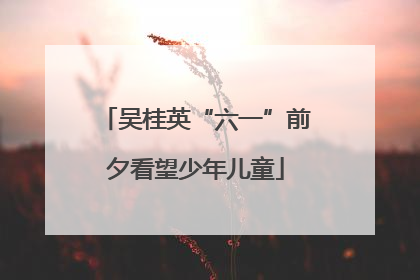 吴桂英“六一”前夕看望少年儿童