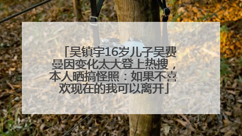 吴镇宇16岁儿子吴费曼因变化太大登上热搜，本人晒搞怪照：如果不喜欢现在的我可以离开