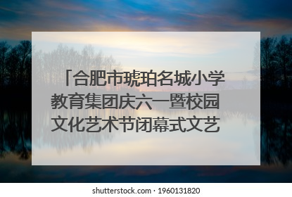合肥市琥珀名城小学教育集团庆六一暨校园文化艺术节闭幕式文艺汇演圆满举行