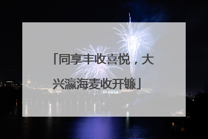 同享丰收喜悦，大兴瀛海麦收开镰