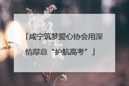 咸宁筑梦爱心协会用深情厚意“护航高考”