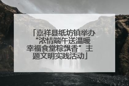 嘉祥县纸坊镇举办“浓情端午送温暖 幸福食堂粽飘香”主题文明实践活动