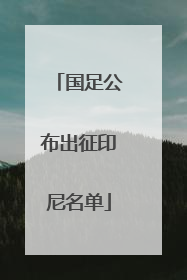 国足公布出征印尼名单