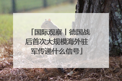 国际观察丨德国战后首次大规模海外驻军传递什么信号