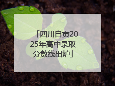 四川自贡2025年高中录取分数线出炉