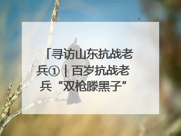 寻访山东抗战老兵①｜百岁抗战老兵“双枪滕黑子”：被粟裕称赞的“孤胆英雄”