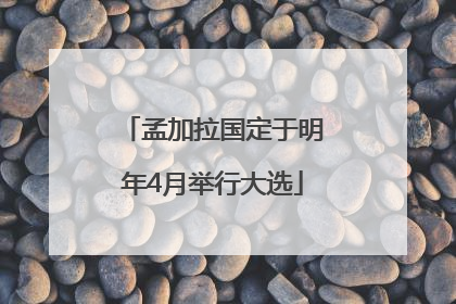 孟加拉国定于明年4月举行大选