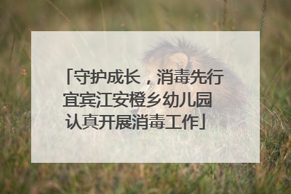守护成长，消毒先行 宜宾江安橙乡幼儿园认真开展消毒工作