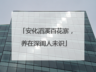 安化滔溪百花寨，养在深闺人未识