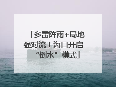 多雷阵雨+局地强对流！海口开启“倒水”模式
