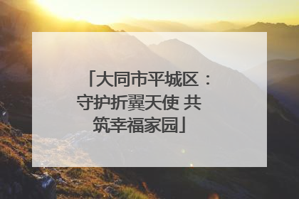 大同市平城区：守护折翼天使 共筑幸福家园