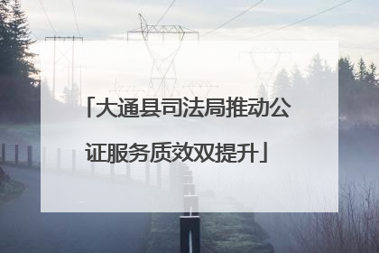 大通县司法局推动公证服务质效双提升