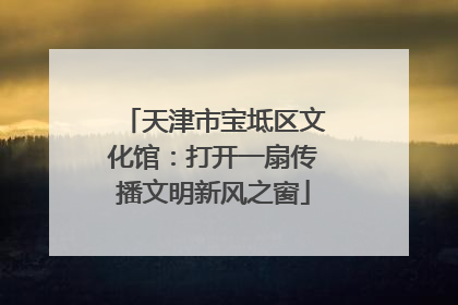 天津市宝坻区文化馆：打开一扇传播文明新风之窗