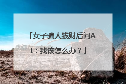 女子骗人钱财后问AI：我该怎么办？