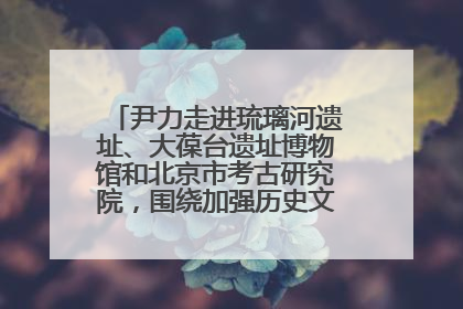 尹力走进琉璃河遗址、大葆台遗址博物馆和北京市考古研究院，围绕加强历史文化名城保护调研