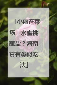 小丽逛菜场｜水蜜桃蘸盐？海南真有类似吃法
