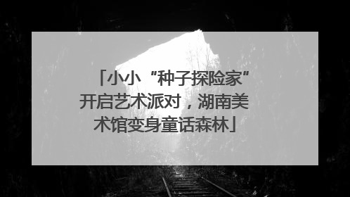 小小“种子探险家”开启艺术派对，湖南美术馆变身童话森林