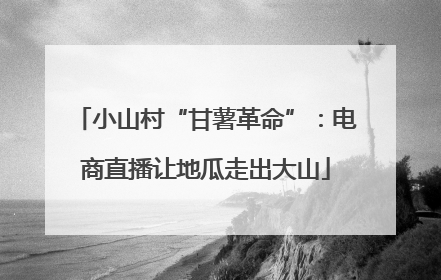 小山村“甘薯革命”：电商直播让地瓜走出大山