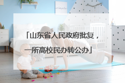 山东省人民政府批复，一所高校民办转公办
