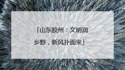 山东胶州：文明润乡野，新风扑面来