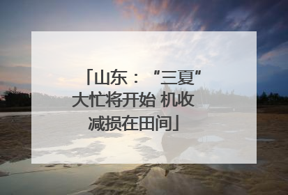 山东：“三夏”大忙将开始 机收减损在田间