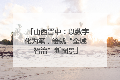 山西晋中：以数字化为笔，绘就“全域智治”新图景
