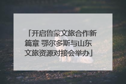 开启鲁蒙文旅合作新篇章 鄂尔多斯与山东文旅资源对接会举办