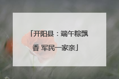 开阳县：端午粽飘香 军民一家亲