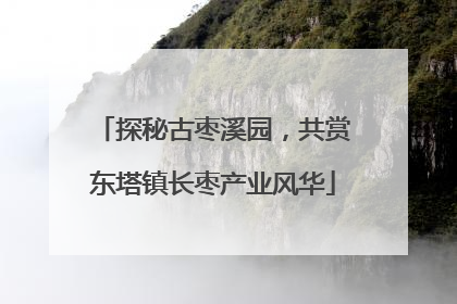 探秘古枣溪园，共赏东塔镇长枣产业风华