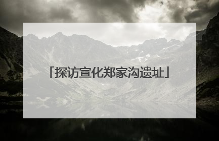 探访宣化郑家沟遗址
