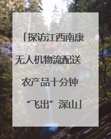 探访江西南康无人机物流配送 农产品十分钟“飞出”深山