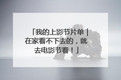我的上影节片单｜在家看不下去的，就去电影节看！