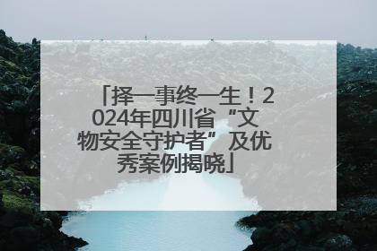 择一事终一生！2024年四川省“文物安全守护者”及优秀案例揭晓