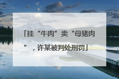 挂“牛肉”卖“母猪肉”，许某被判处刑罚