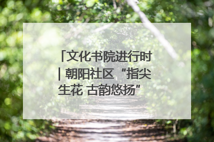 文化书院进行时｜朝阳社区“指尖生花 古韵悠扬”公益课堂开课了