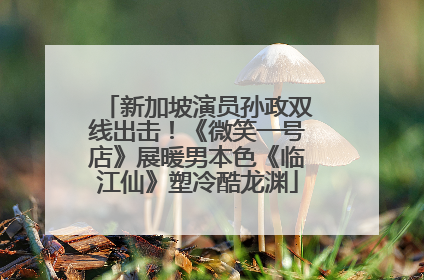 新加坡演员孙政双线出击！《微笑一号店》展暖男本色《临江仙》塑冷酷龙渊
